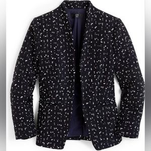 NWT J.Crew “Going Out Blazer” Navy Tweed, Size 10,